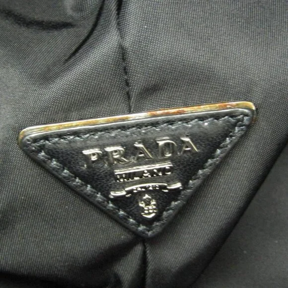 PRADA Black Leather Shoulder Bag